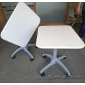 White Steelcase Au Lait Rolling Folding Nesting Table